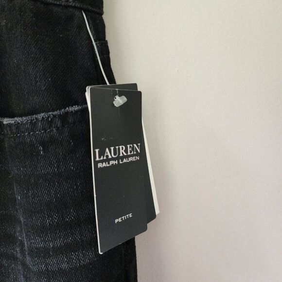 RALPH LAUREN Flare High Rise Jeans | Black, Non-Stretch | 10P, Petite NEW - Picture 4 of 8